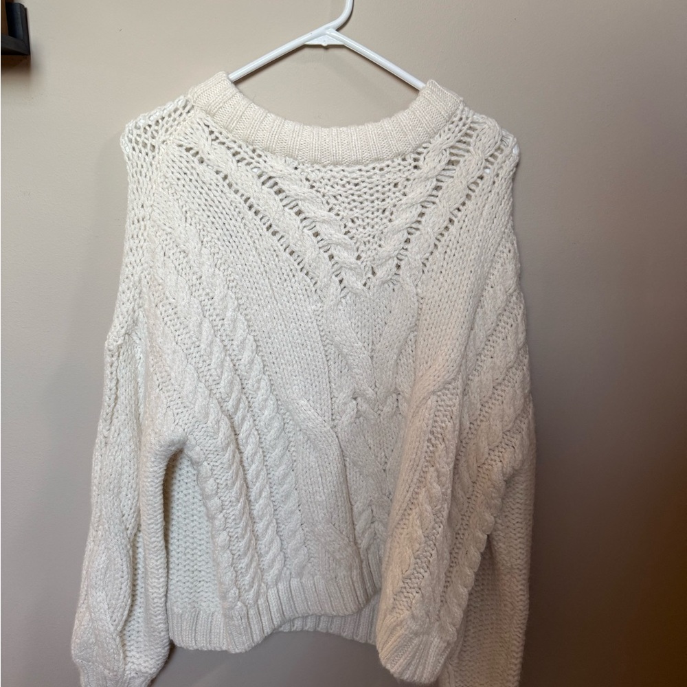 Cozy Knit Women's Sweater - Cream